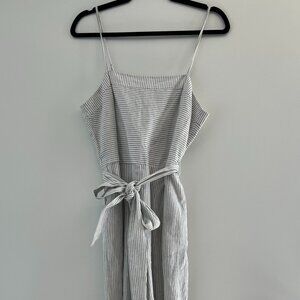 Banana Republic Linen-Cotton Cropped Wide Leg Jumpsuit